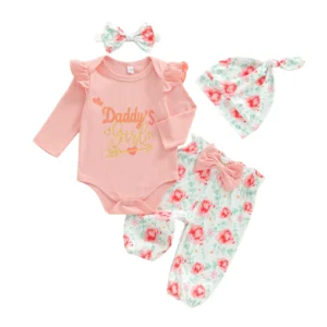 Adorable Baby Girl 3-Piece Outfit Set