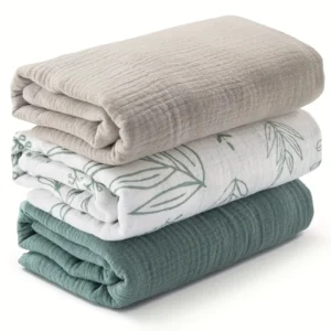 3-Pack Newborn Swaddle Blankets, Extra-Large 38x40 Inch